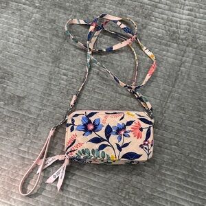 Vera Bradley Floral Crossbody Bag - Pink and Blue